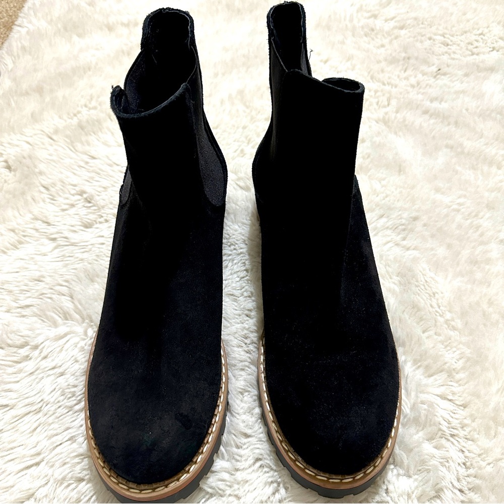 NWT Black Leather Boots Size 9.5